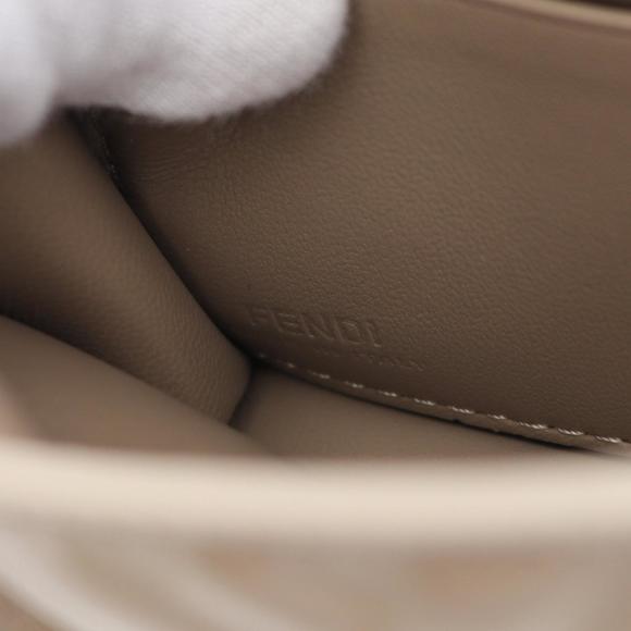 Fendi Leather Bag Zucca Beige Shoulder Baguette - Picture 4 of 4